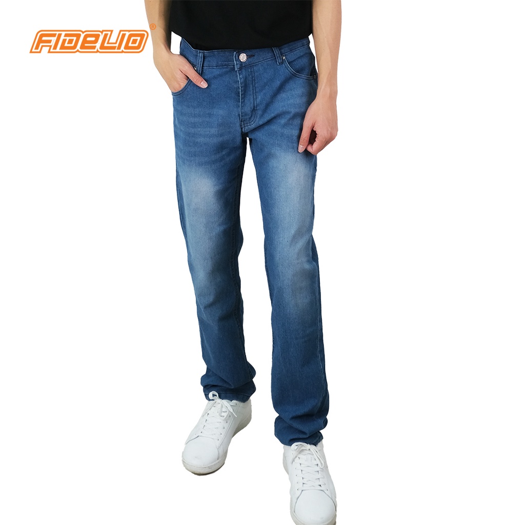 FIDELIO 601 Slim Fit Washed Denim | Seluar Jeans Panjang Lelaki