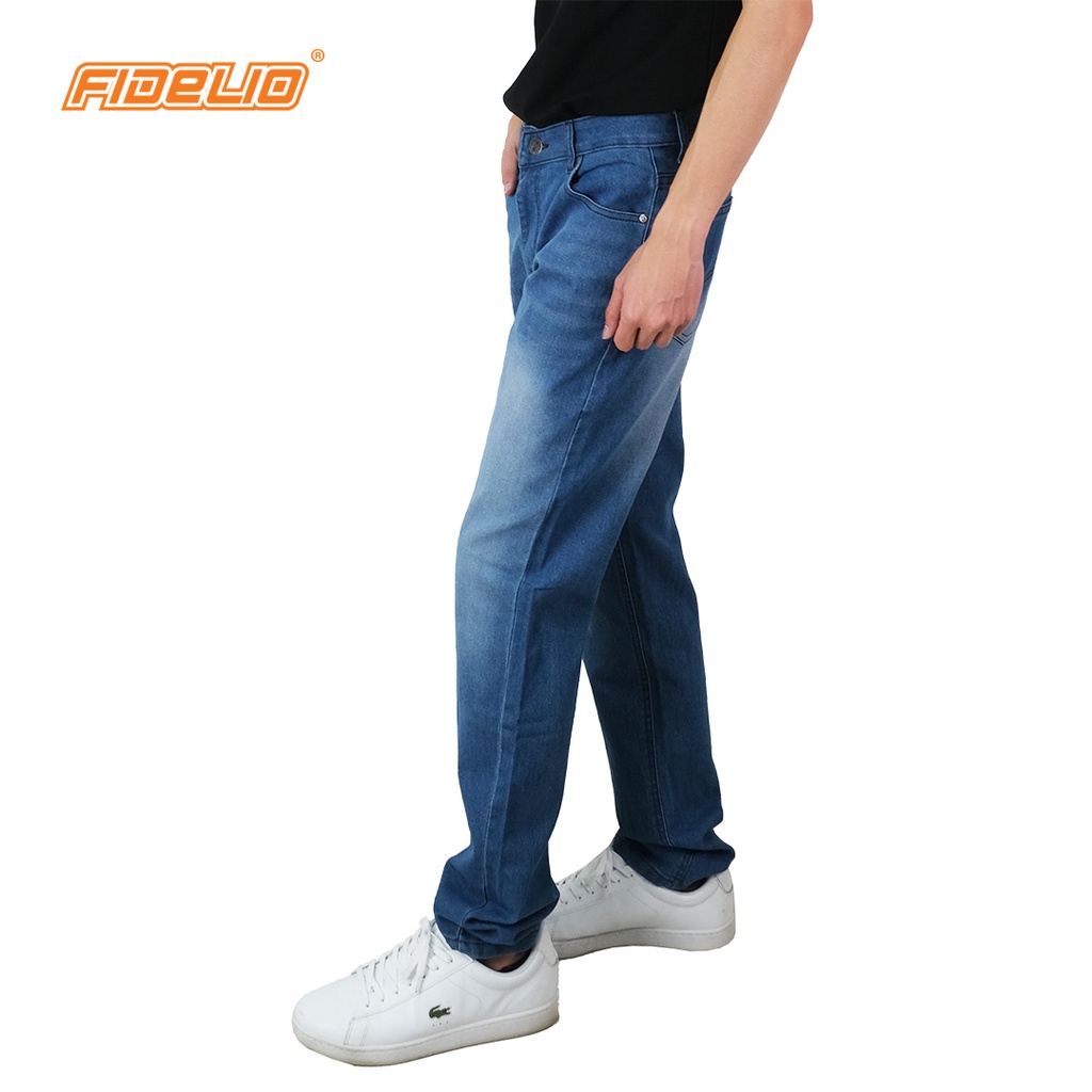 FIDELIO 601 Slim Fit Washed Denim | Seluar Jeans Panjang Lelaki