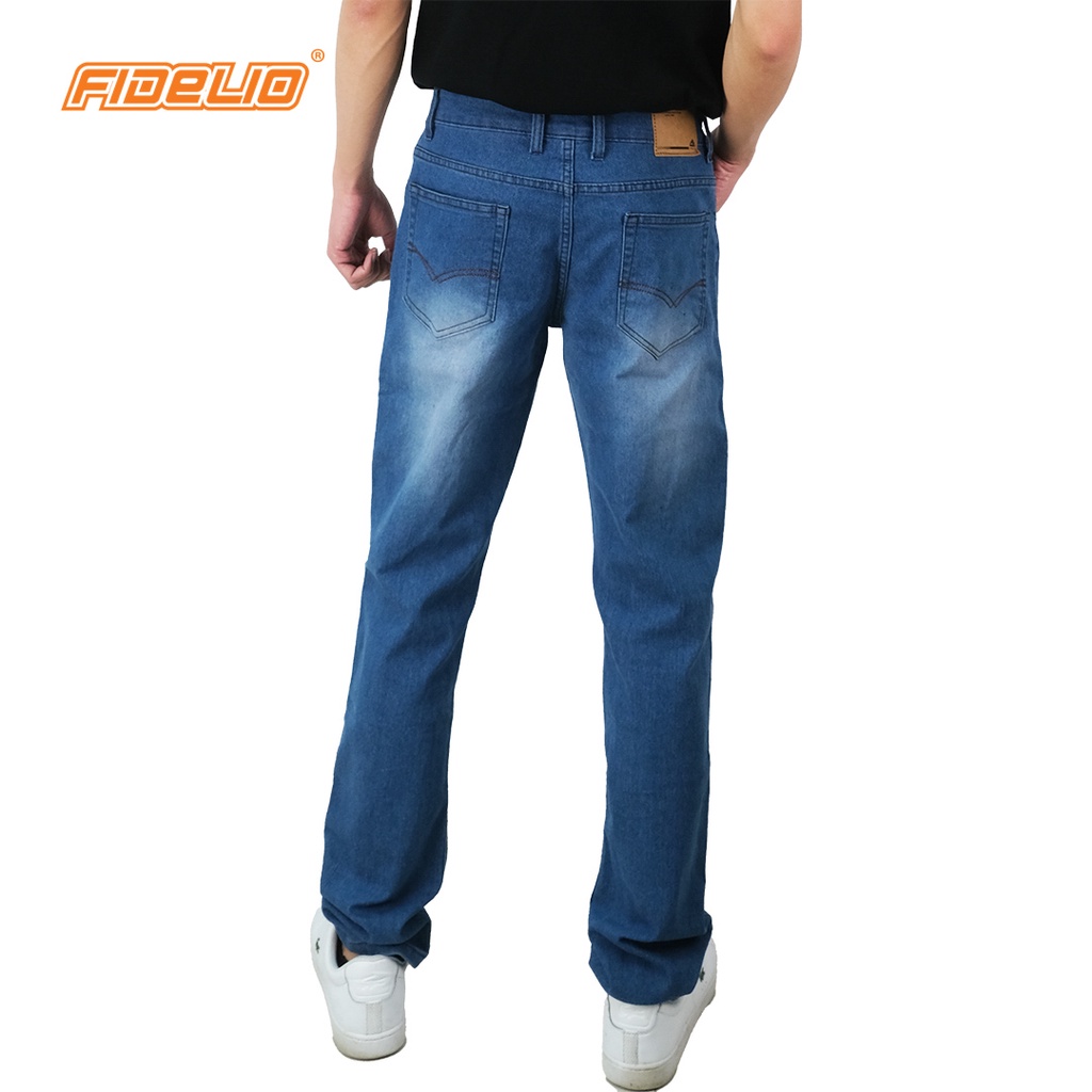 FIDELIO 601 Slim Fit Washed Denim | Seluar Jeans Panjang Lelaki