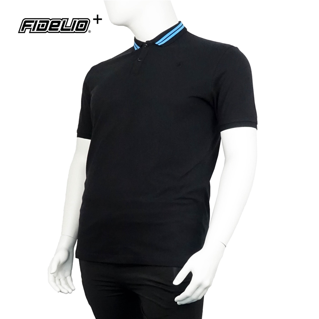 FIDELIO PLUS Black Equestrian Polo Shirts