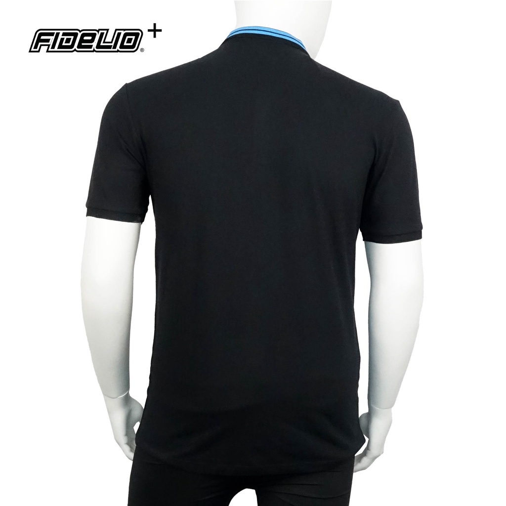 FIDELIO PLUS Black Equestrian Polo Shirts