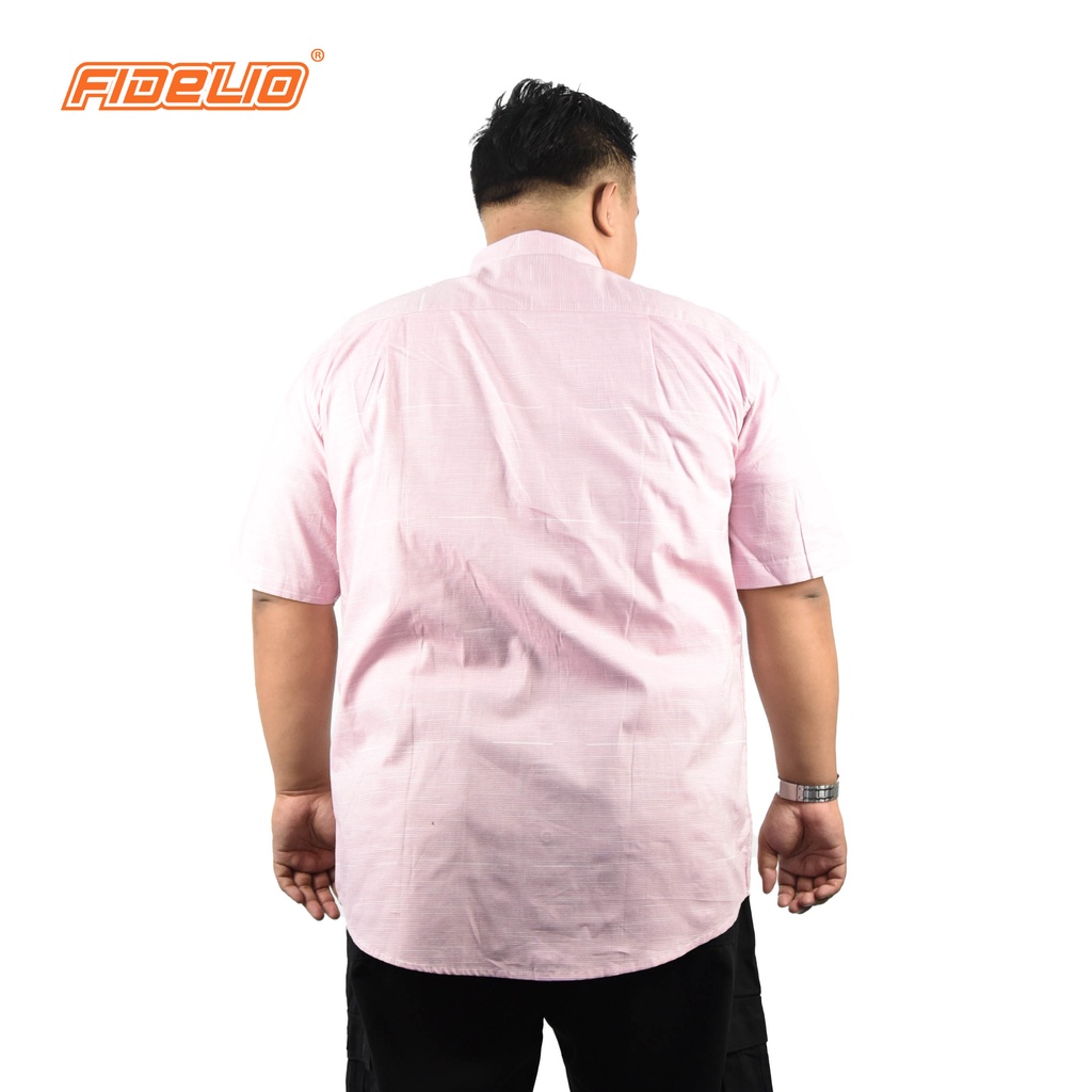 FIDELIO PLUS Dobby Lines Short Sleeves Shirts - PINK(B)
