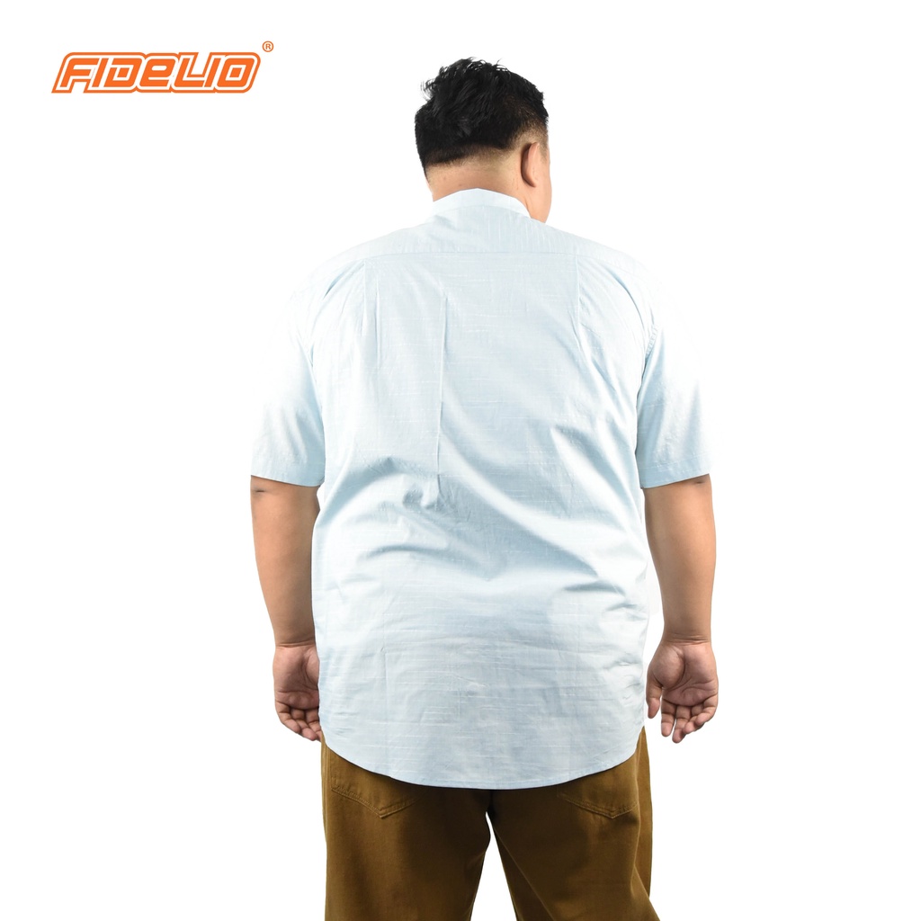 FIDELIO PLUS Dobby Lines Short Sleeves Shirts - GREEN(D)