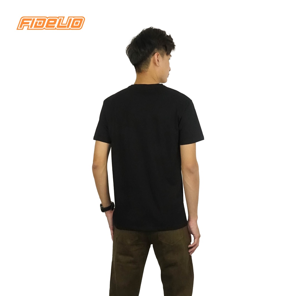 FIDELIO Black Basic Tees | Baju Tee lengan pendek