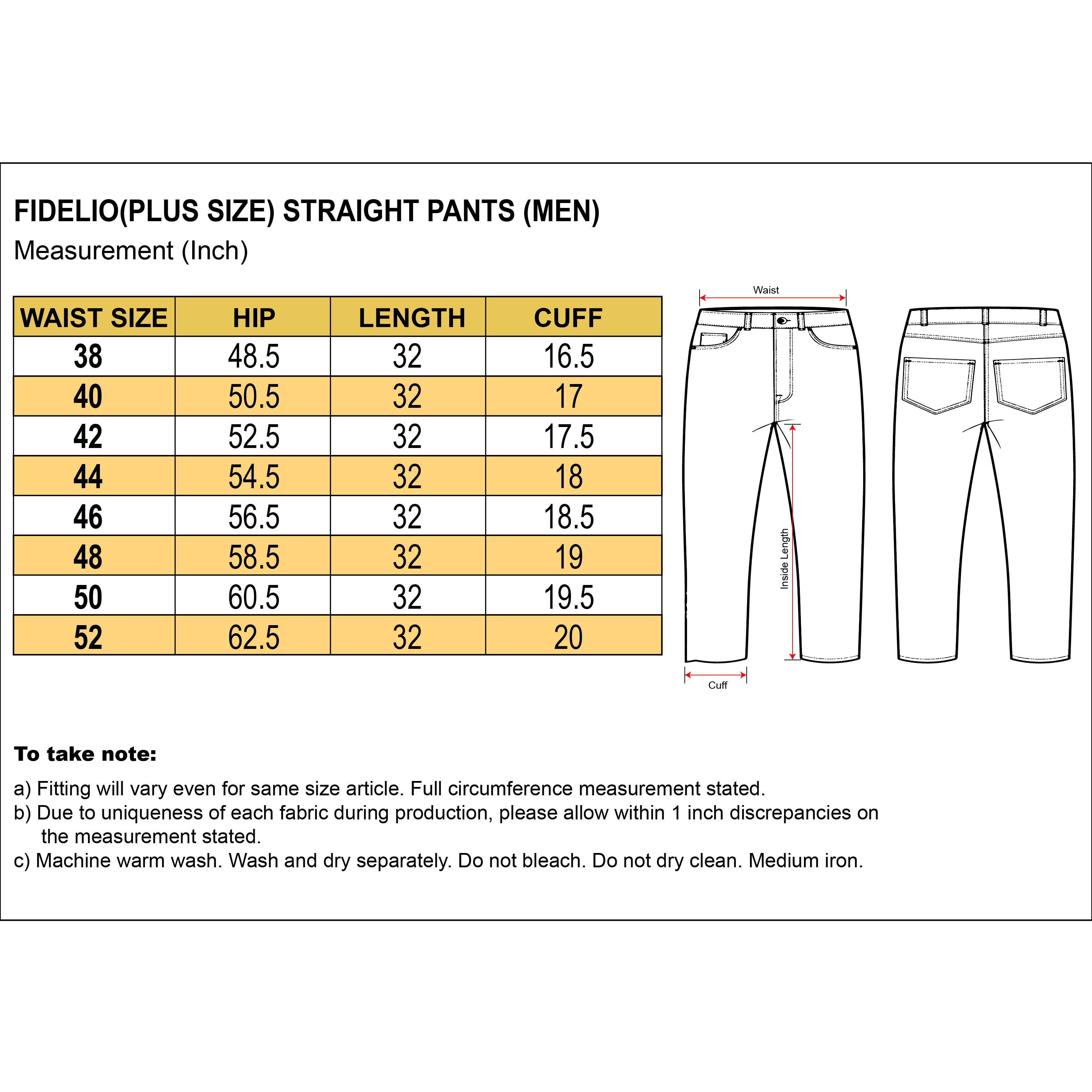 Fidelio Plus Size Stretchable Slim Straight Chinos - Grey