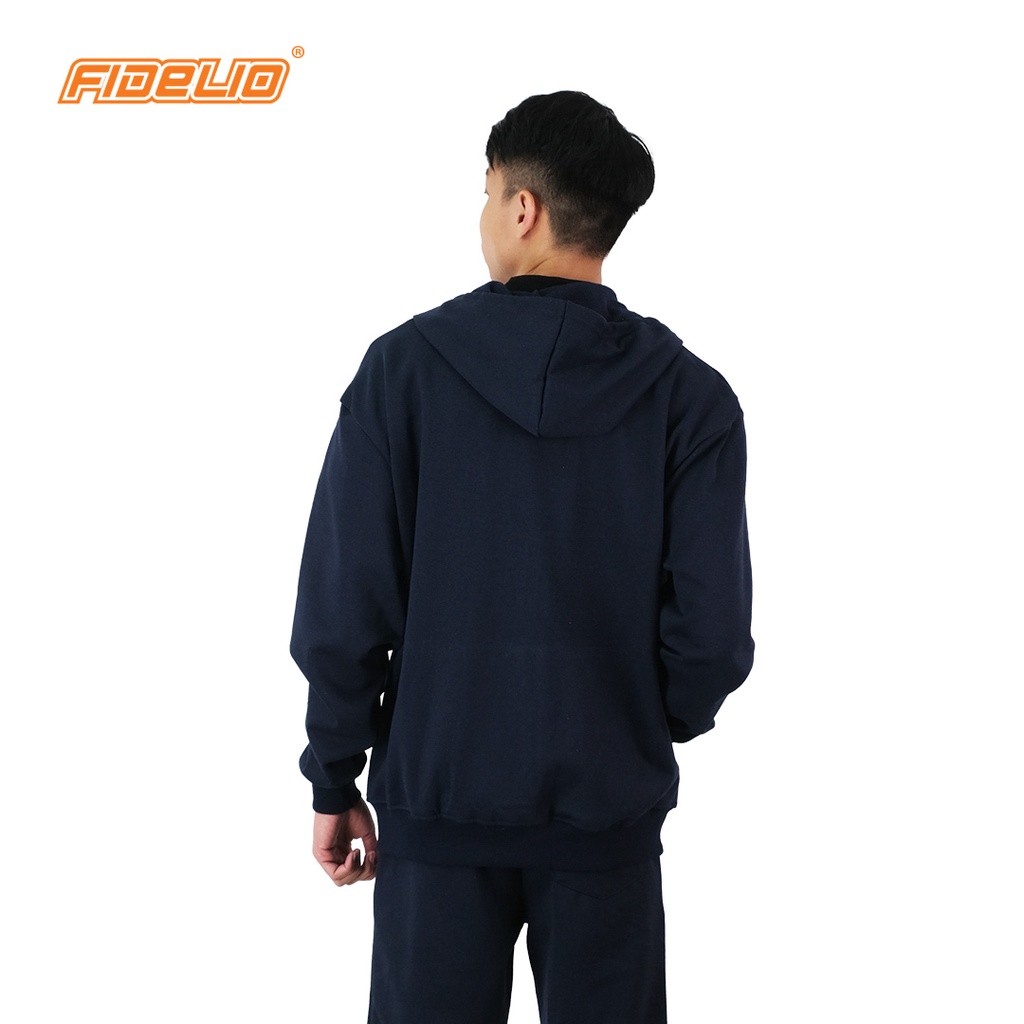 FIT IN Signature Zipper Hoodies (Navy) | Baju Lelaki Hoodie