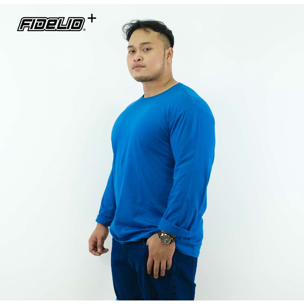 FIDELIO PLUS Basic L/Sleeves Round Neck Tees | Baju Lelaki Lengan Panjang