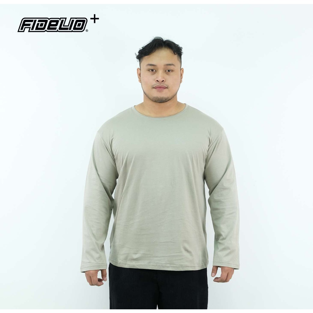 FIDELIO PLUS Basic Long Sleeves Tees | Baju Lelaki Lengan Panjang