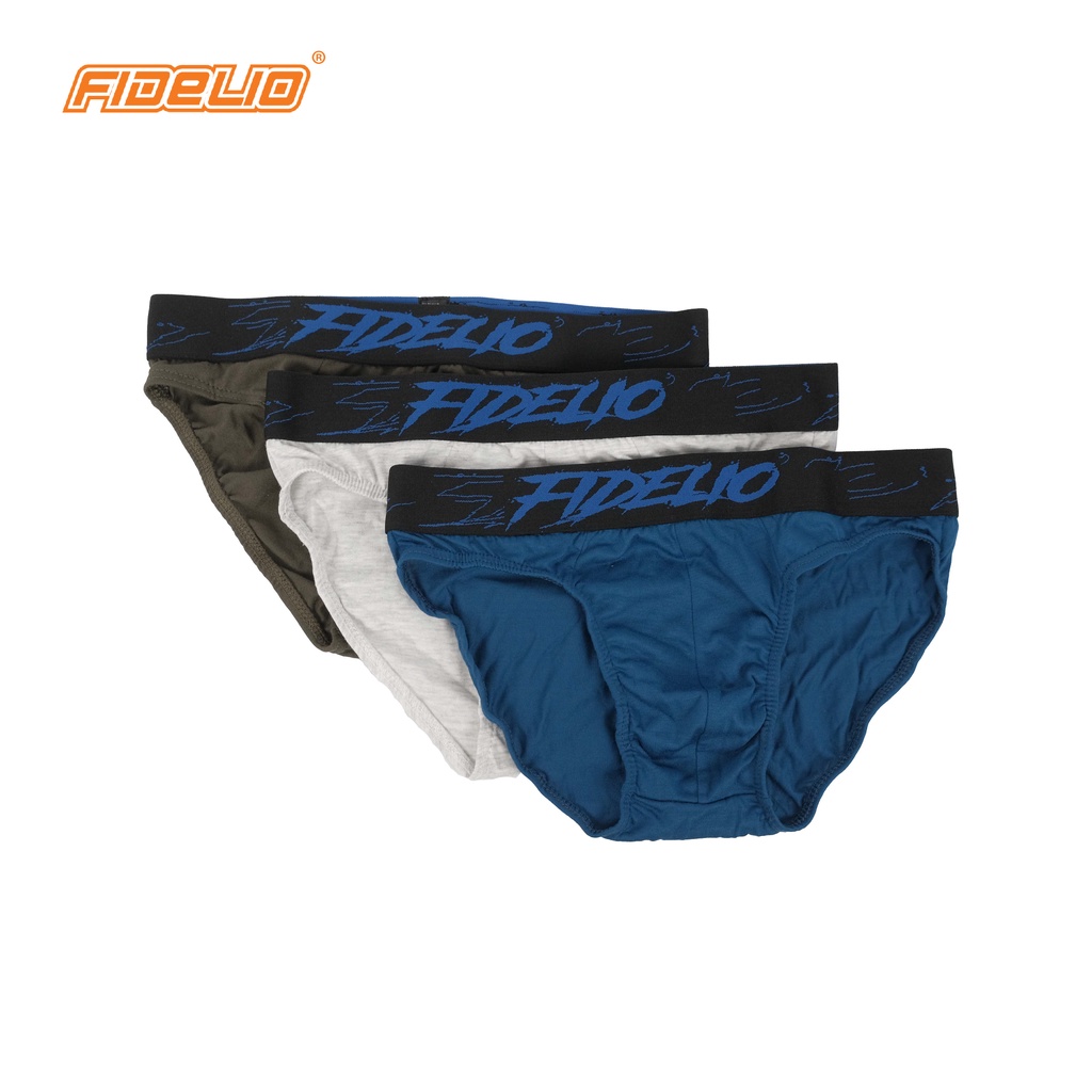 FIDELIO 3-Pack Assorted Colors Hip Briefs