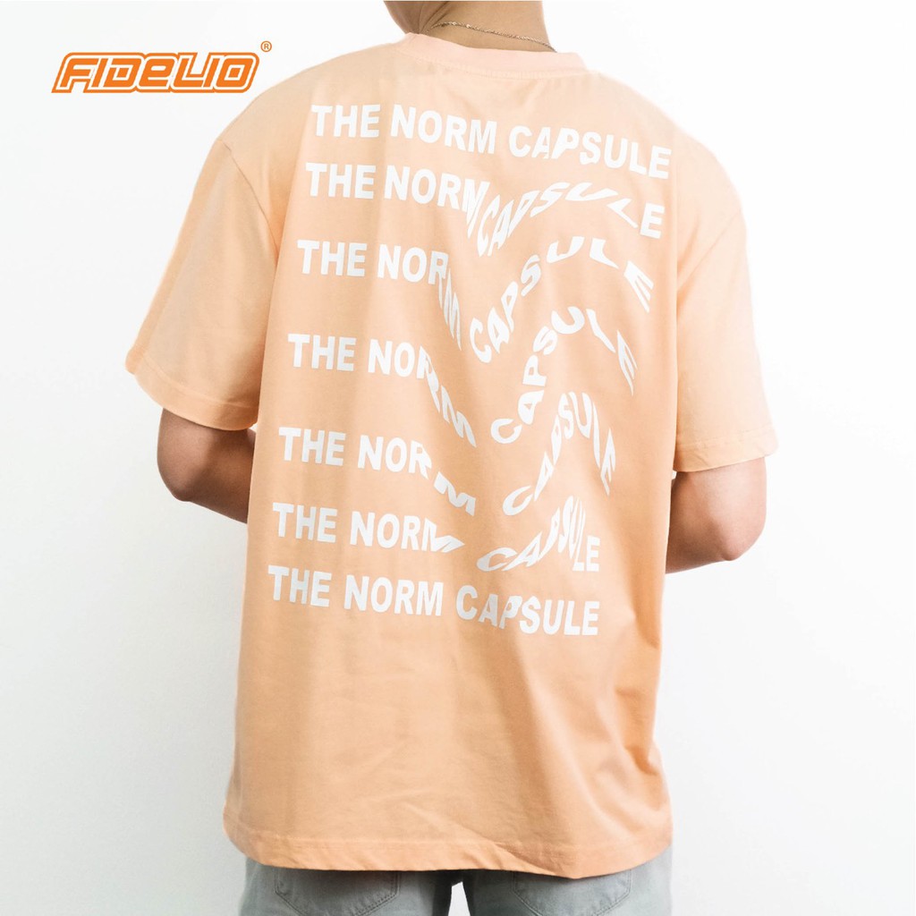 FIT IN x EK Unisex Peach Pastel Oversize Graphic T shirt