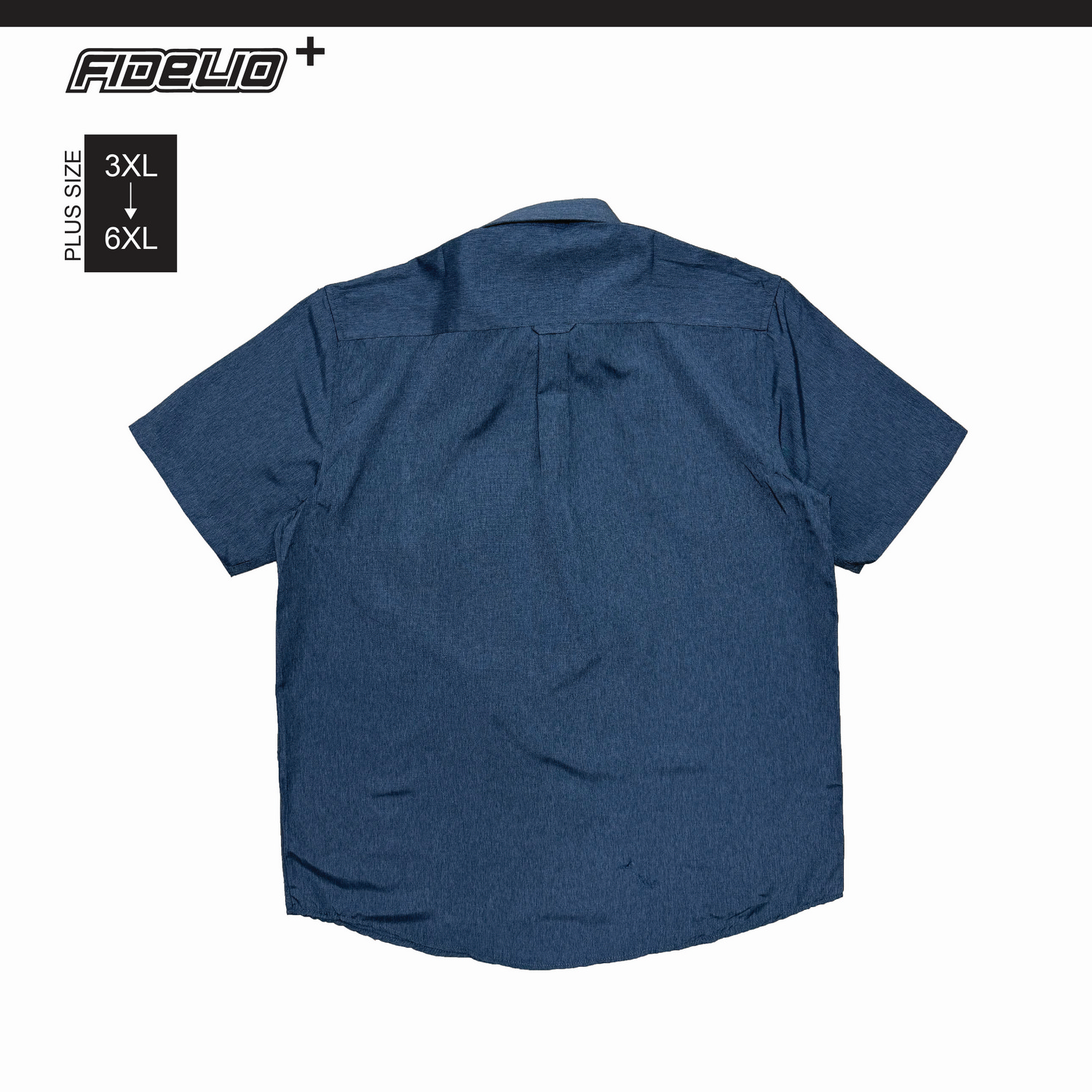 Fidelio Plus Size Casual Short Sleeve Shirts -Black