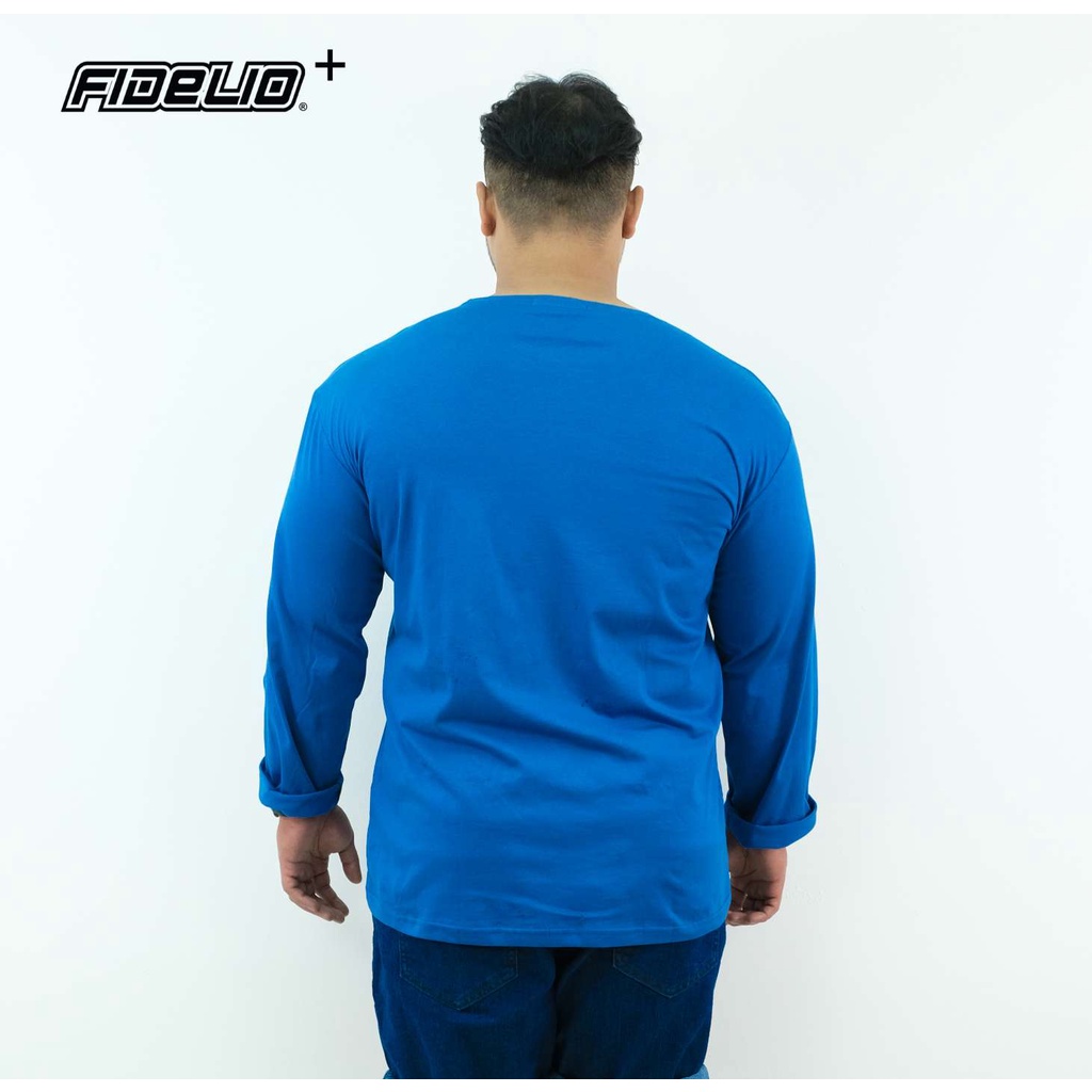 FIDELIO PLUS Basic L/Sleeves Round Neck Tees | Baju Lelaki Lengan Panjang