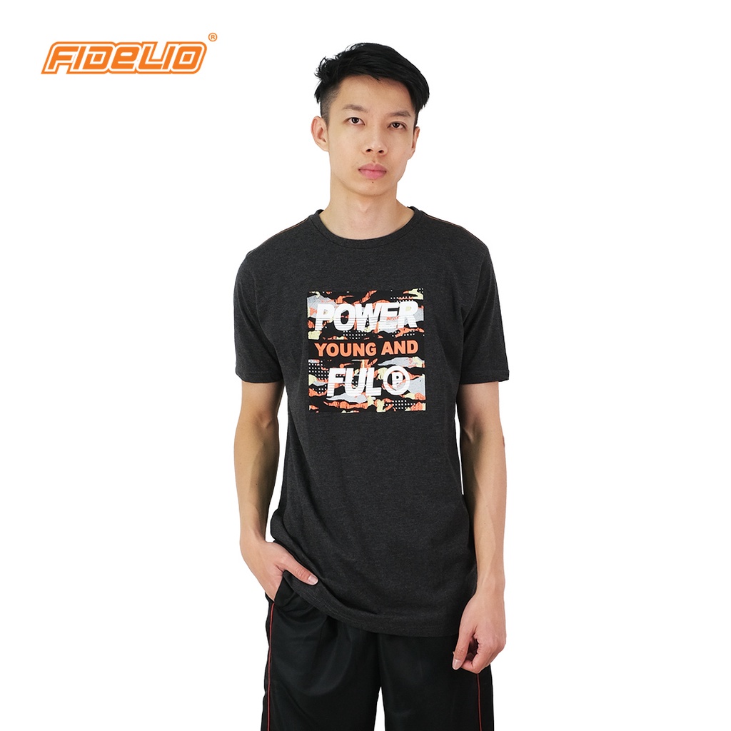 FIDELIO Powerful Graphic Tees | Baju Lelaki Corak Lengan Pendek