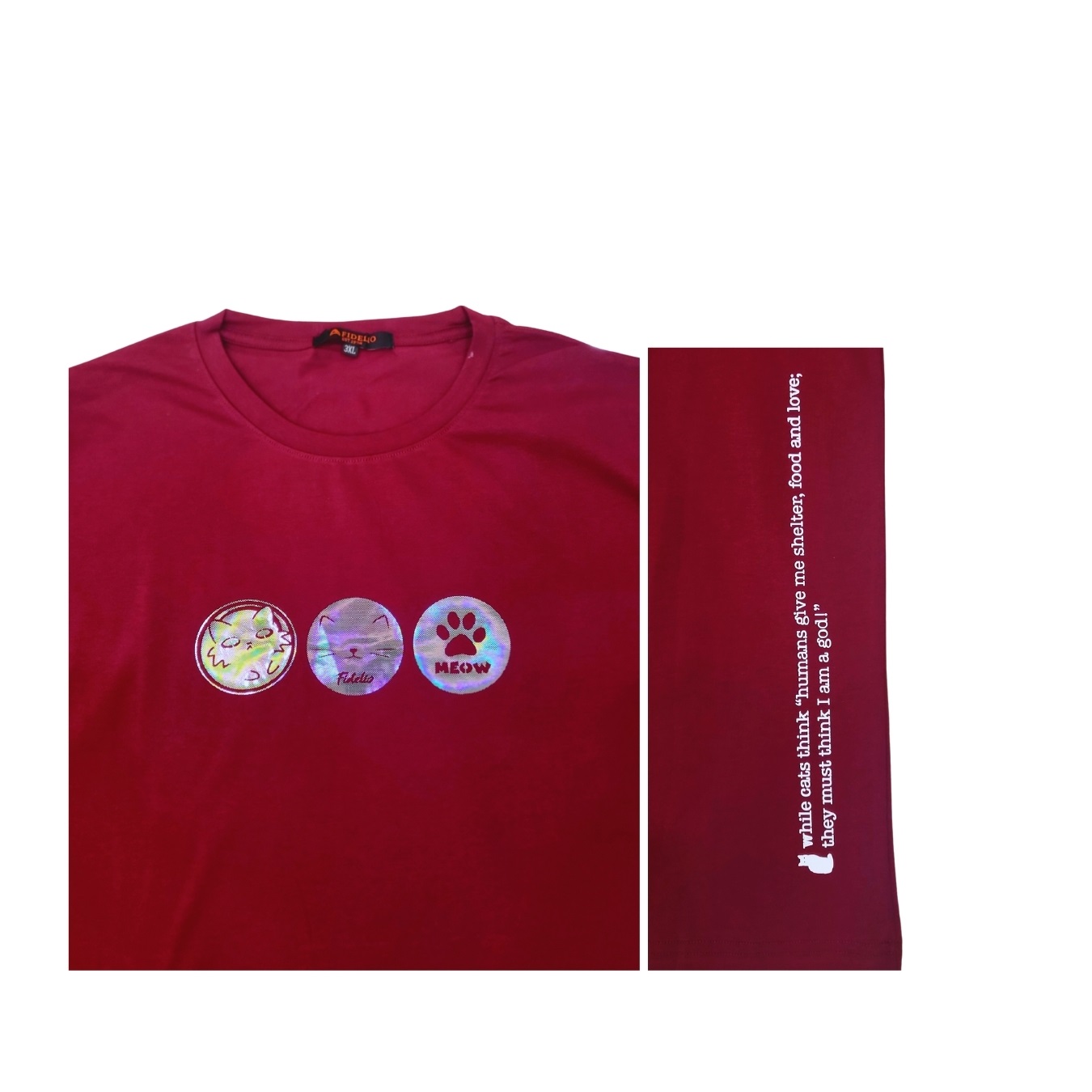 FIDELIO PLUS Cat's Meow Graphic Tees - Maroon
