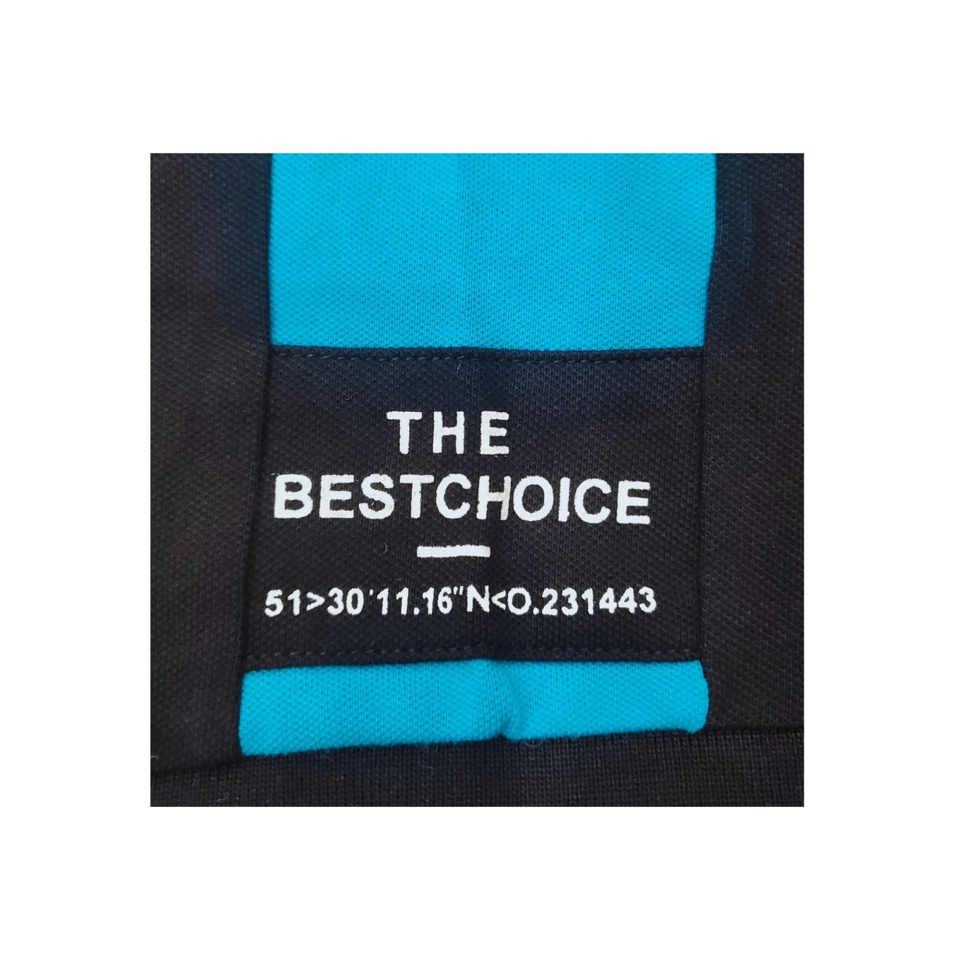 FIDELIO Contrasted Tape Shoulder Polo Shirts | Black/Turqoise