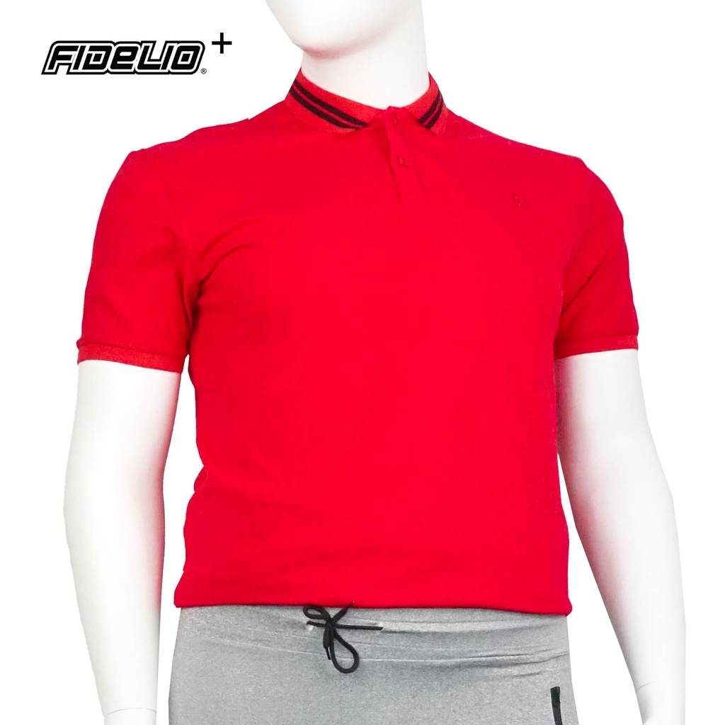 FIDELIO PLUS Red Equestrian Polo Shirts