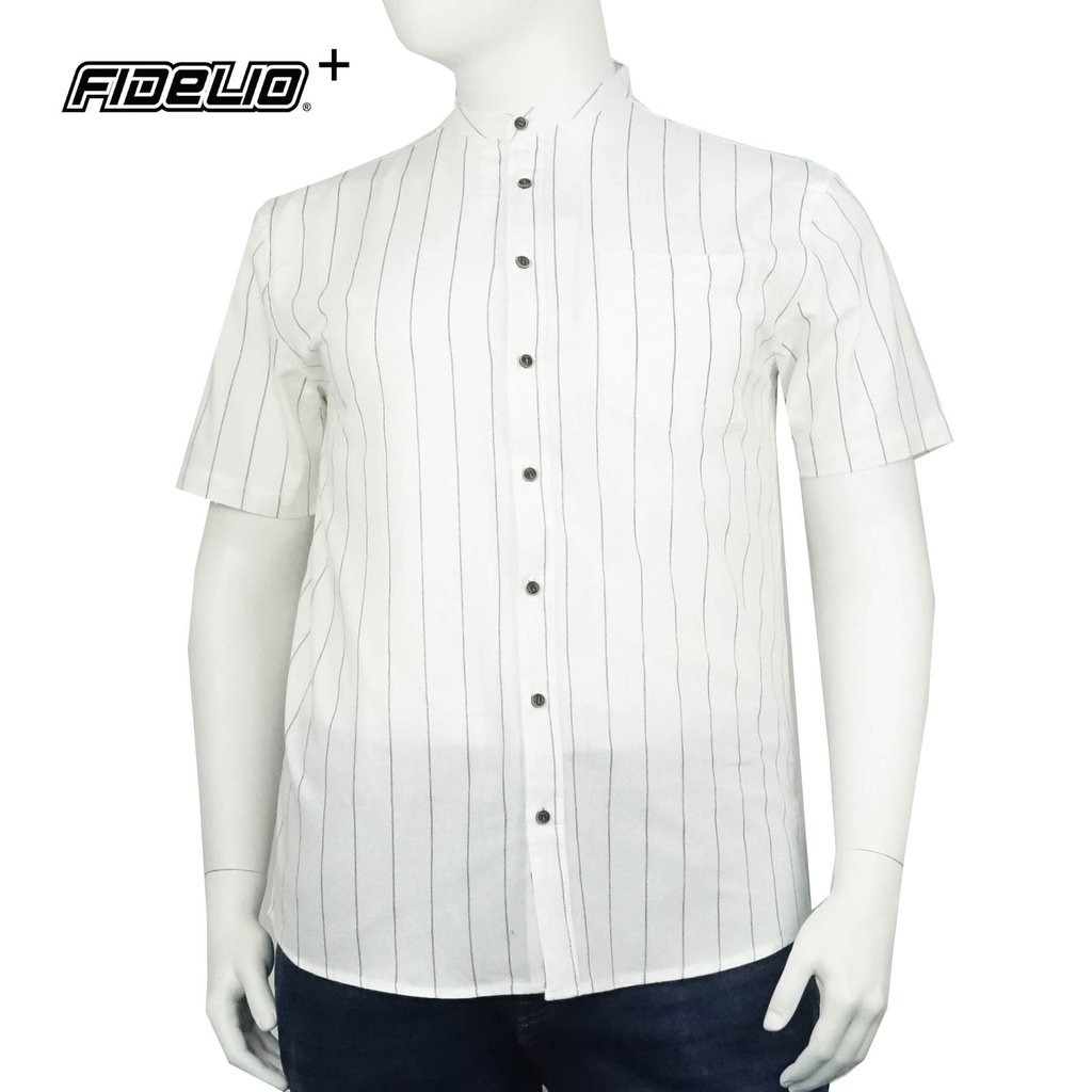 FIDELIO PLUS Mandarin Collar Stripes Shirts