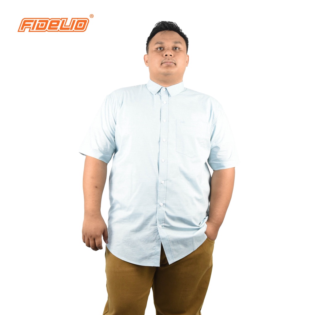 FIDELIO PLUS Dobby Lines Short Sleeves Shirts - GREEN(D)