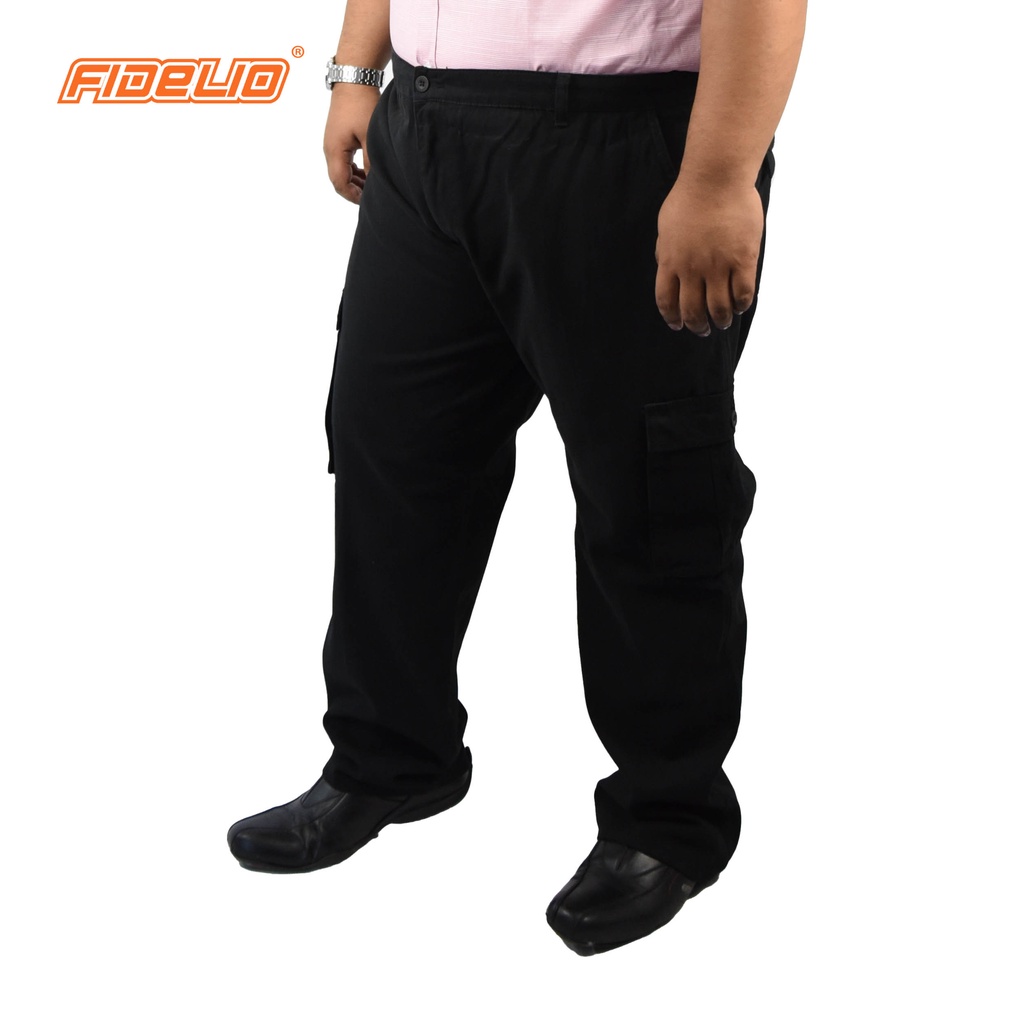 FIDELIO PLUS Cargo Cotton Pants  - BLACK(1)