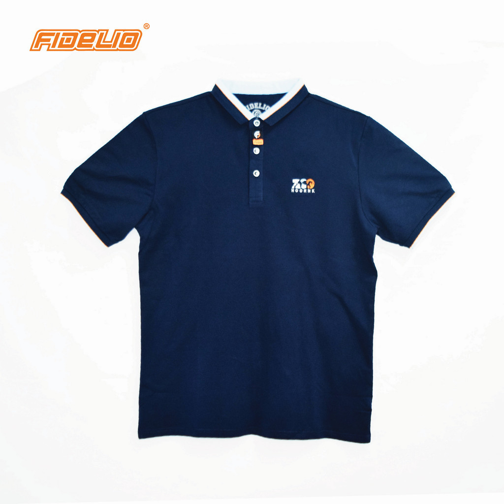 Fidelio Zoo Embroidery Polo Shirts -Navy