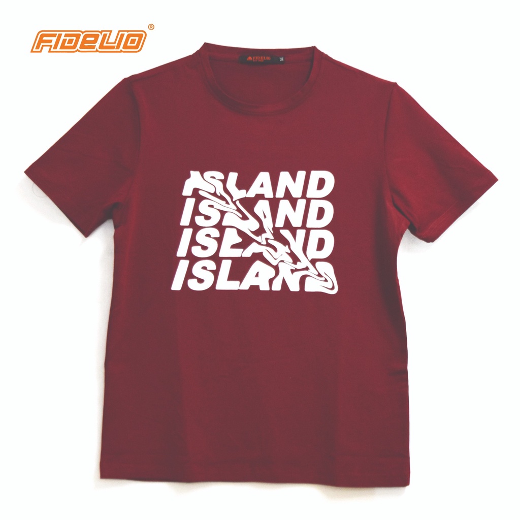 FIDELIO Ripple Island Graphic Tee -Maroon