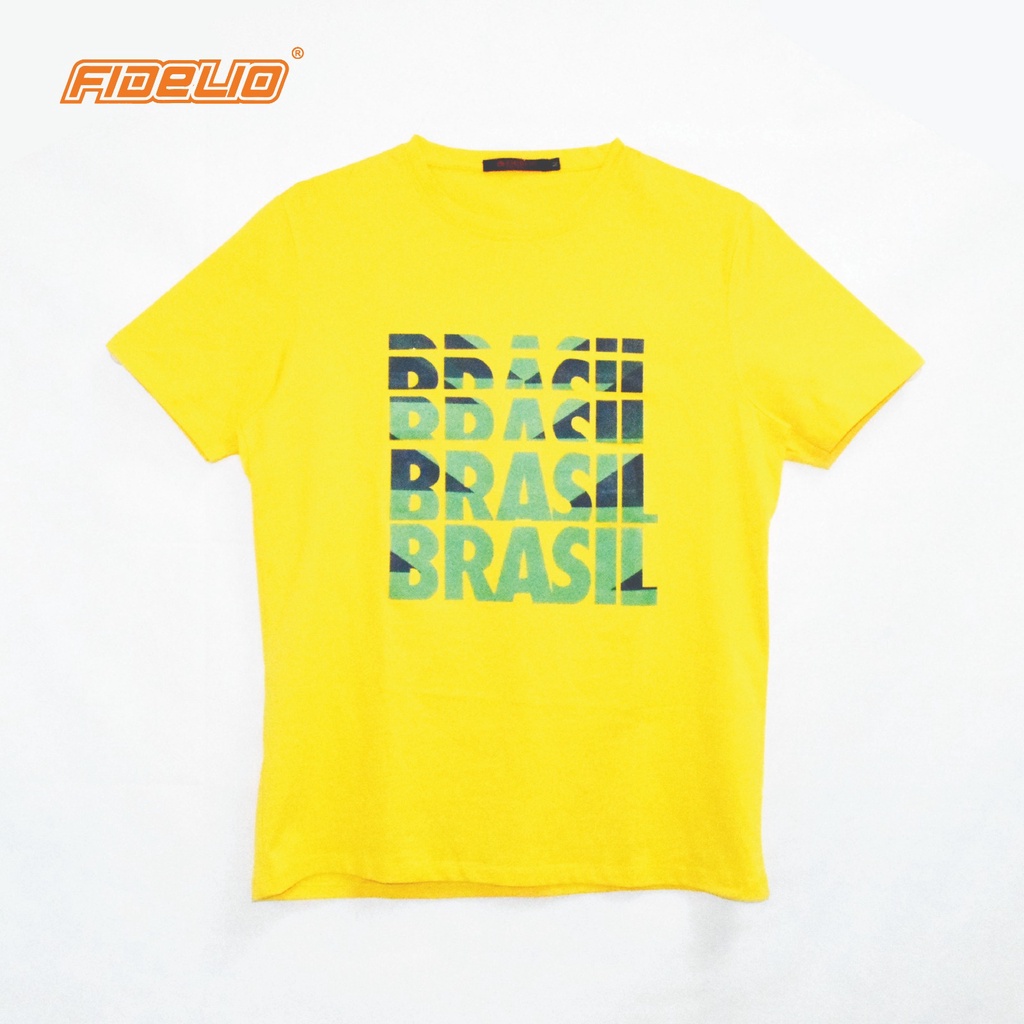 FIDELIO Football Team Graphic Tees -Yellow