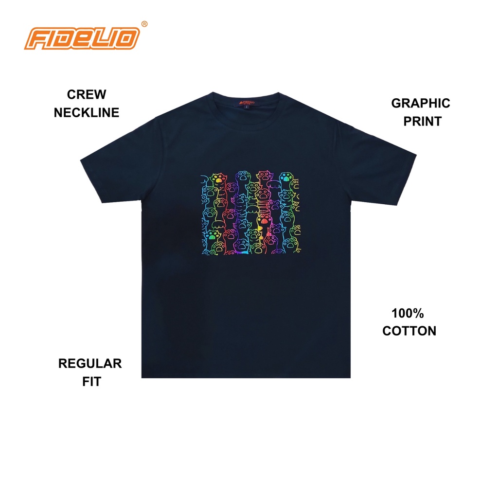 FIDELIO Cat Paws Graphic Tees - Army Green