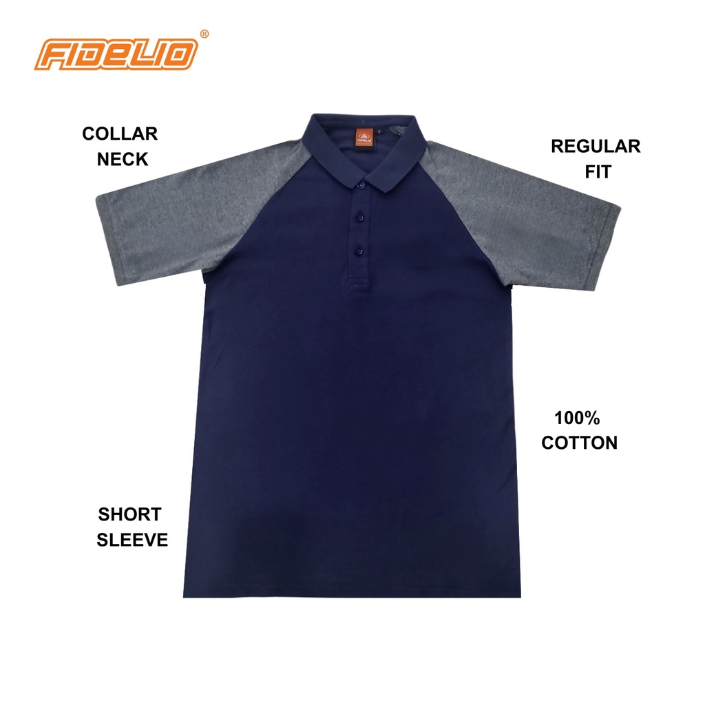 FIDELIO Contrasted Sleeve Polo Shirts | Navy/Grey