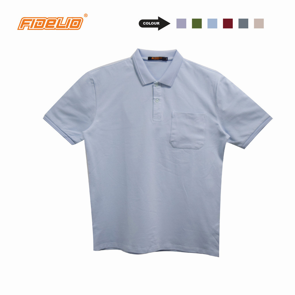Fidelio Basic Pocket Polo Tees -Light Blue