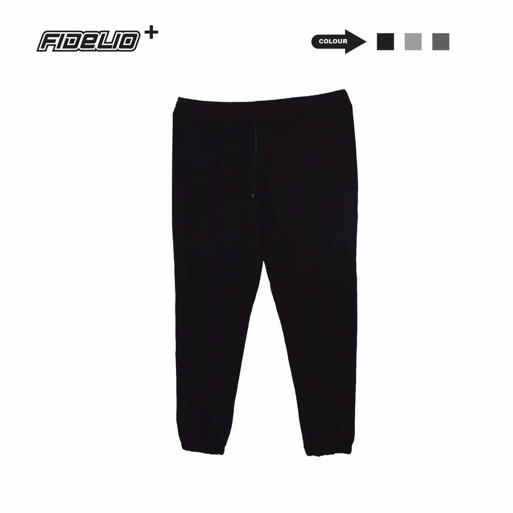 FIT In Plus Size Sweat Jogger Pants -Black