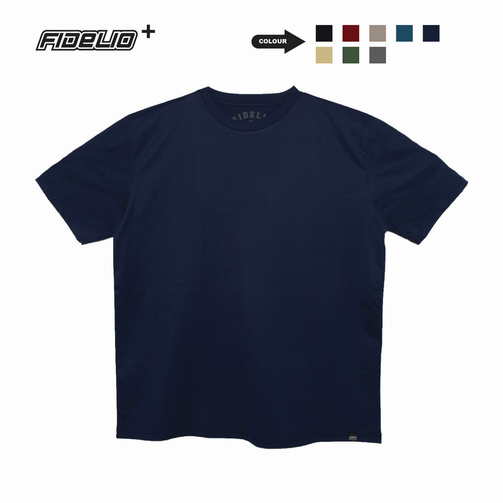Fidelio Plus Size Basic Tees -Navy