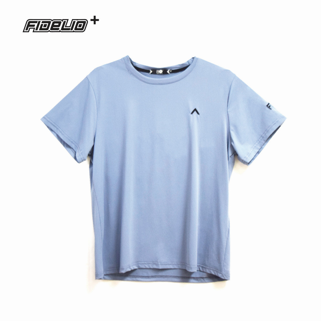 FIT IN Plus Size Basic Active Tee -Light Blue-Grey