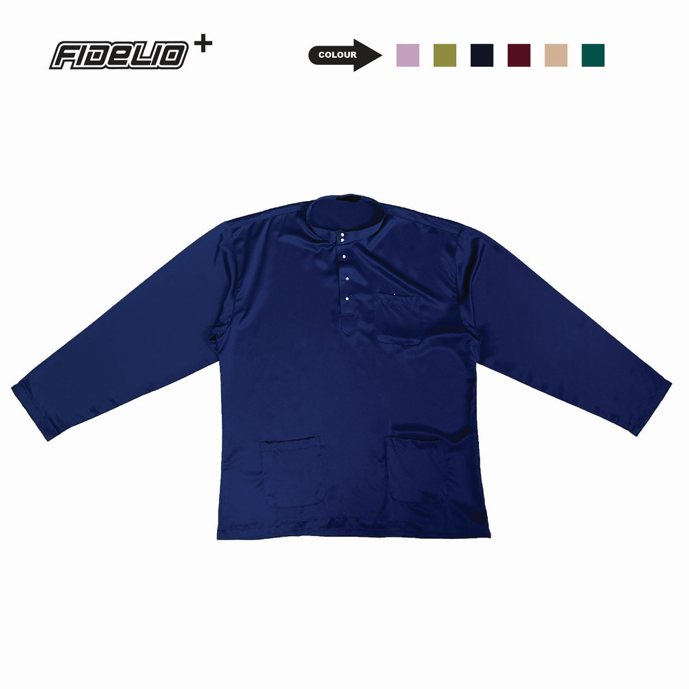 JASPAR Plus Size Modern Baju Melayu Cekak Musang -Navy