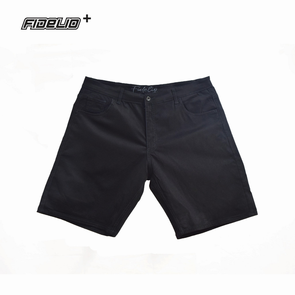 FIDELIO Plus Size Stretchable Cotton Short -Black