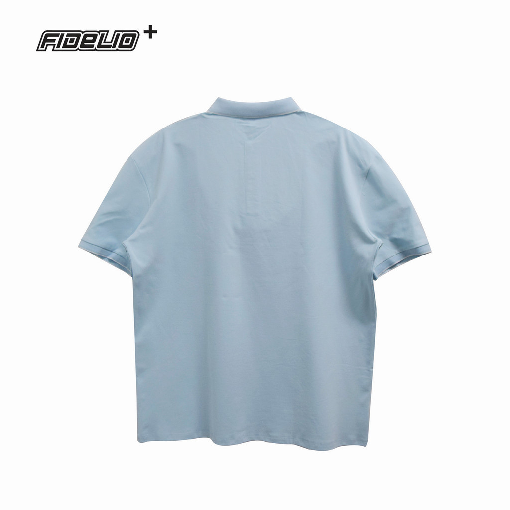 Fidelio Plus Size Signature Comfort Polo Tees -Light Blue