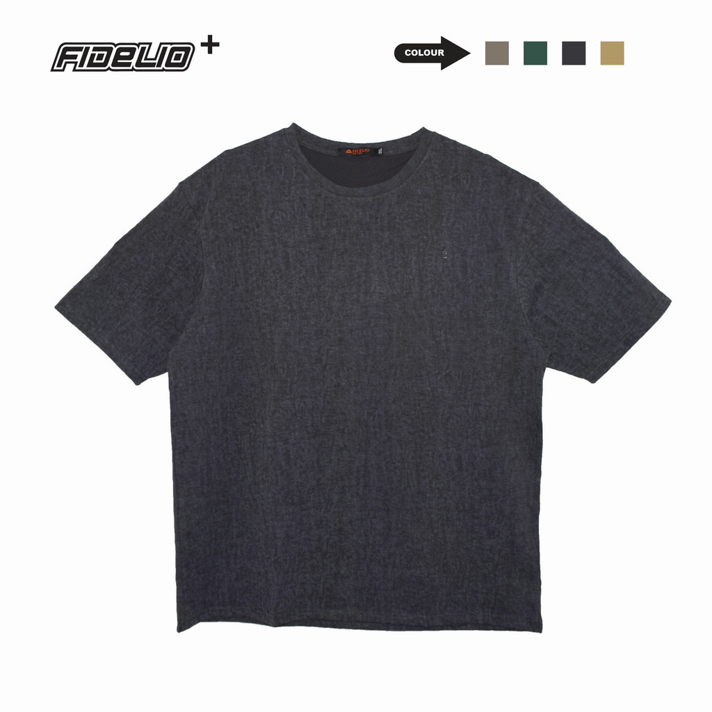 Fidelio Plus Size Vintage Tees -Grey