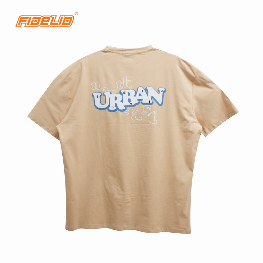 Fidelio Plus Size URBAN Printed Tees -Beige