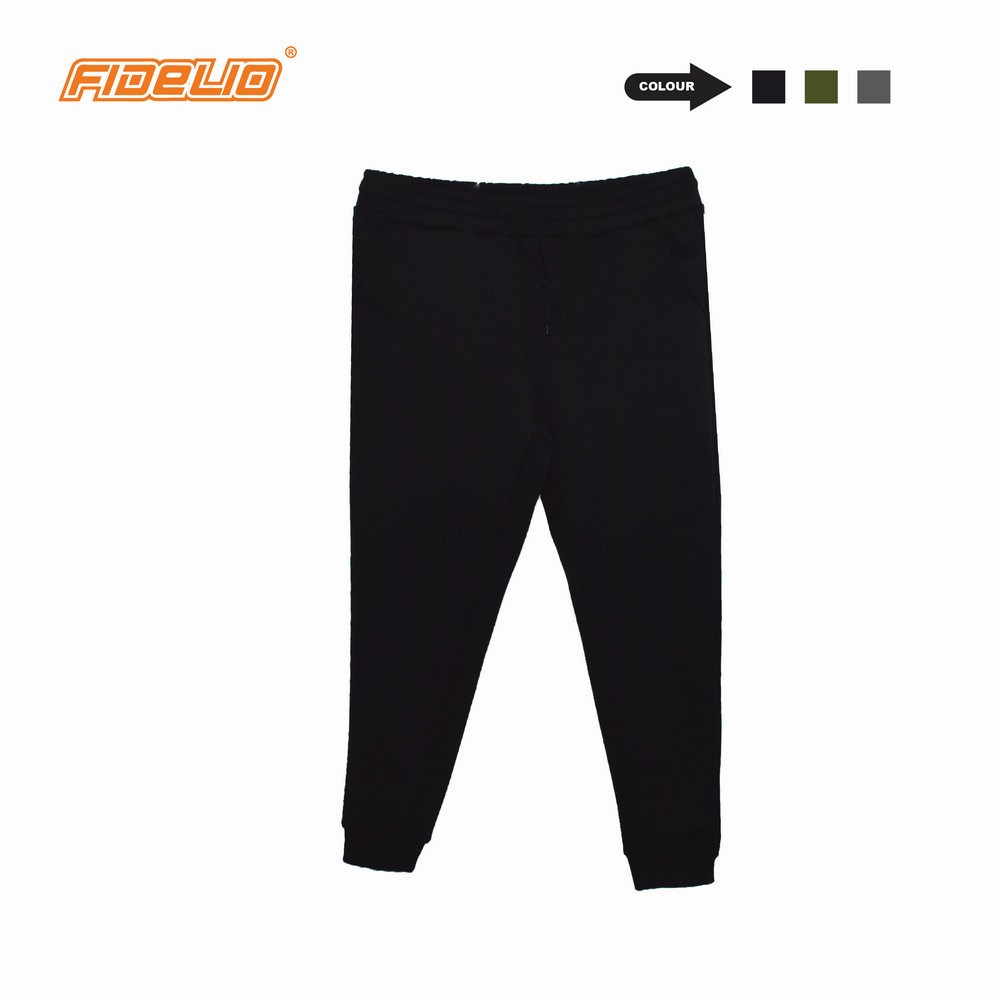Fit In Tapered Fit Drawstring Jogger Pants -Black