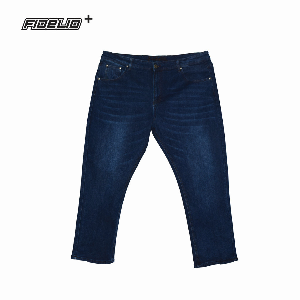 FIDELIO PLus Size Slim Fit X199 Washed Denim -Blue
