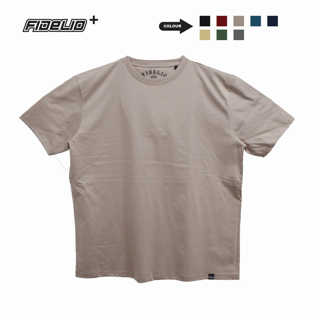 Fidelio Plus Size Basic Tees -Khaki
