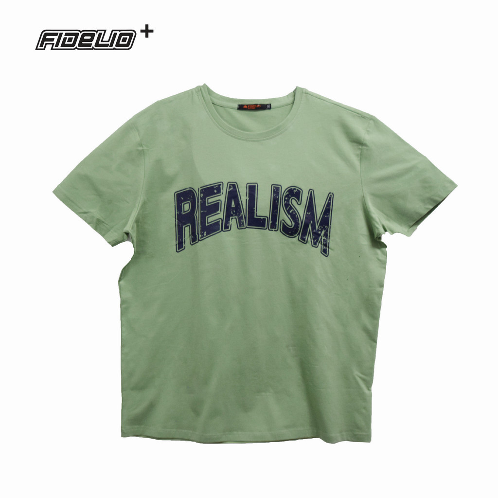 FIDELIO Plus Size Realism Printed Tee -Light Green