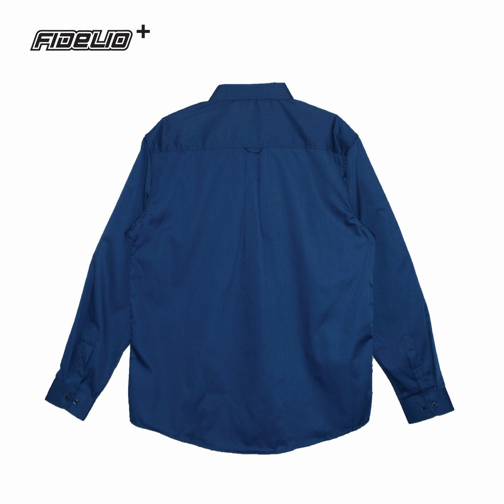 Fidelio Plus Size  Basic Business Shirt - Navy