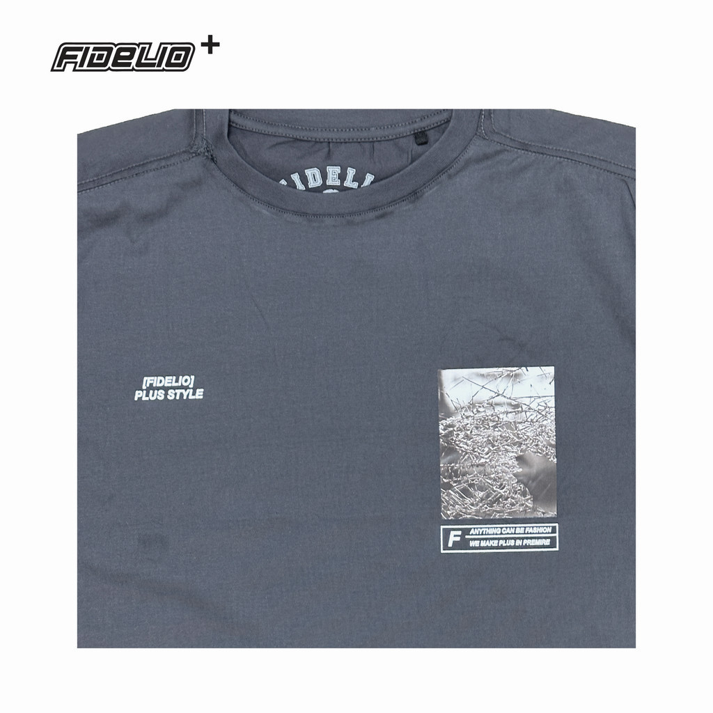 Fidelio Plus Size The Balance of Opposites Printed Tee - Charcoal