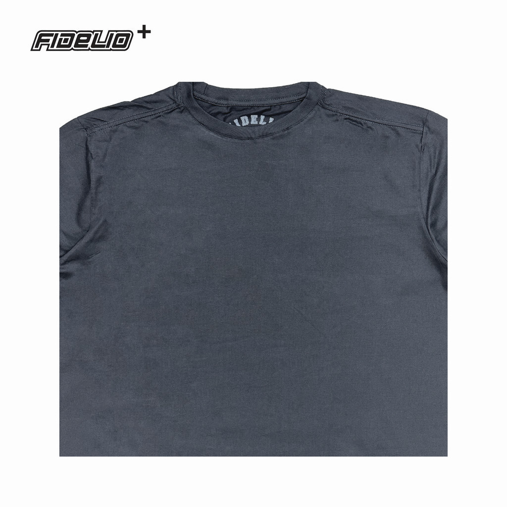 Fidelio Plus Size Signature Basic Tees -Charcoal