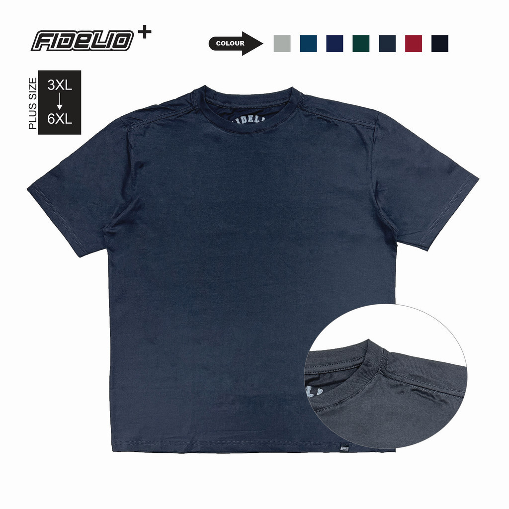 Fidelio Plus Size Signature Basic Tees -Charcoal