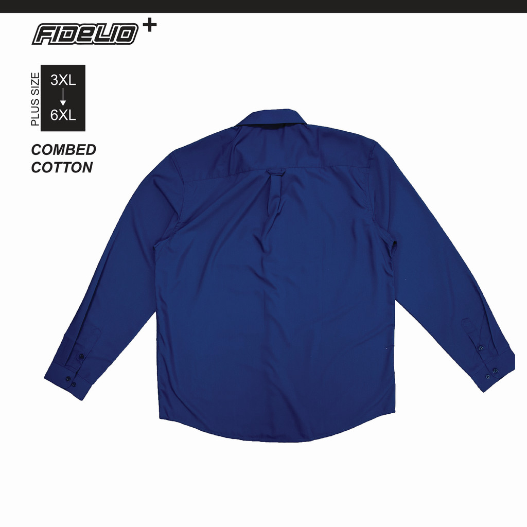 Fidelio Plus Size Signature Business Shirts - Navy