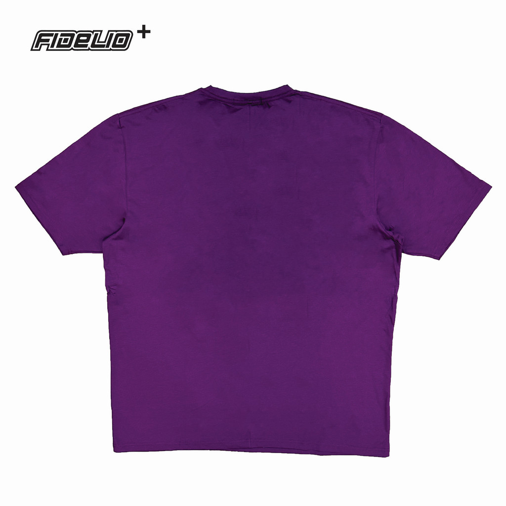 Fidelio Plus Size Light Verse Graphic Tees - Plum