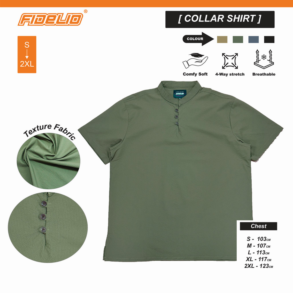 Fidelio Heritage Linen Casual Shirt - Army Green