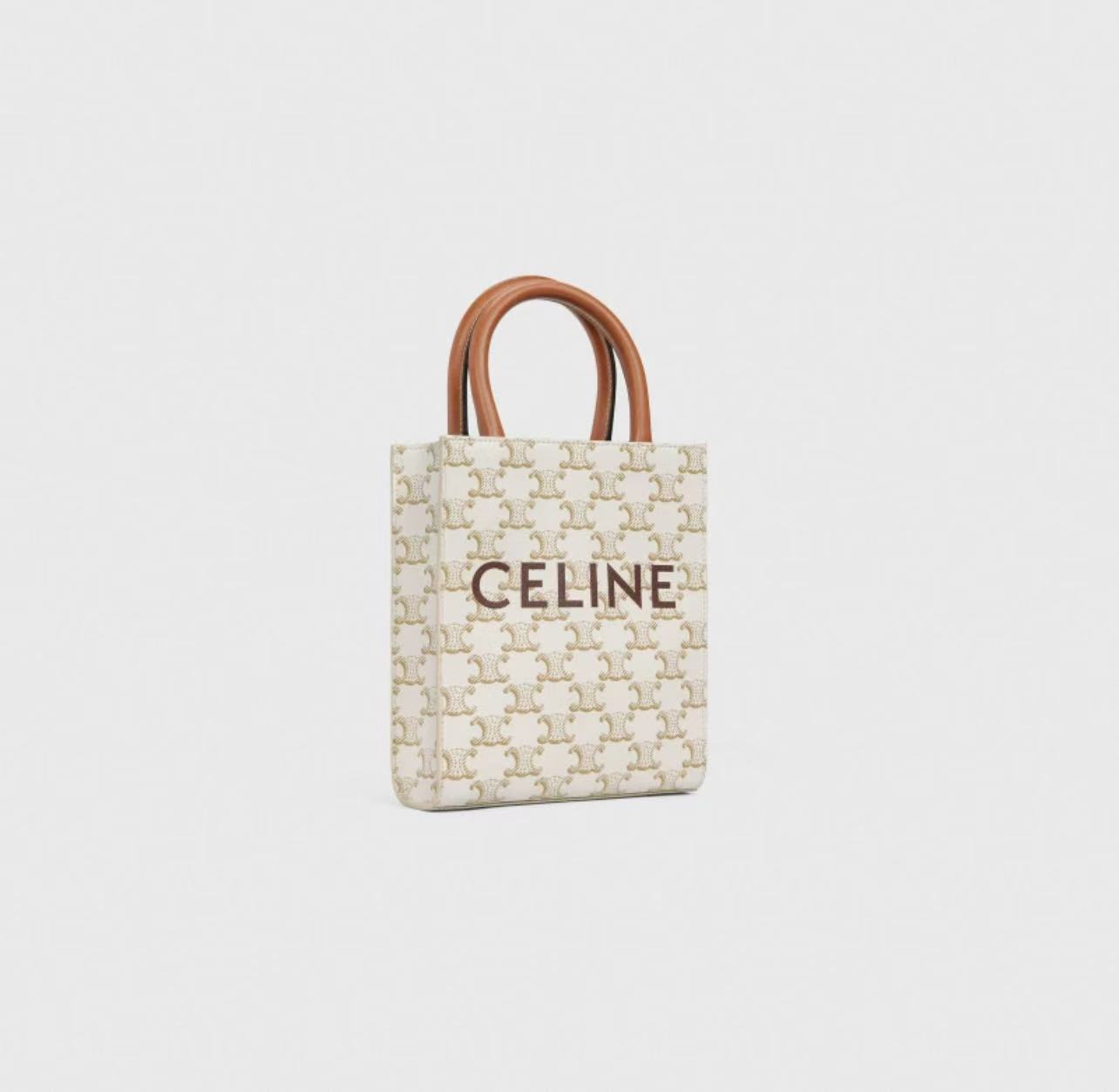 CELINE ミニ バーティカル カバ CELINEプリント