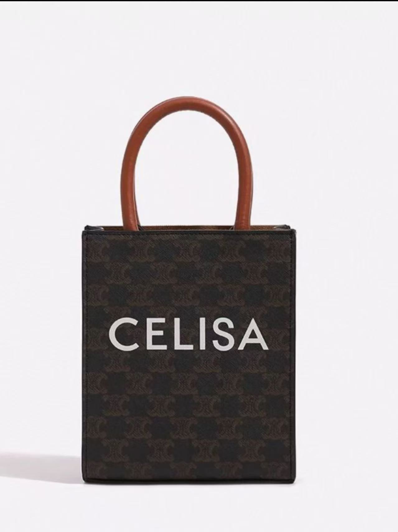 CELINE ミニ バーティカル カバ CELINEプリント